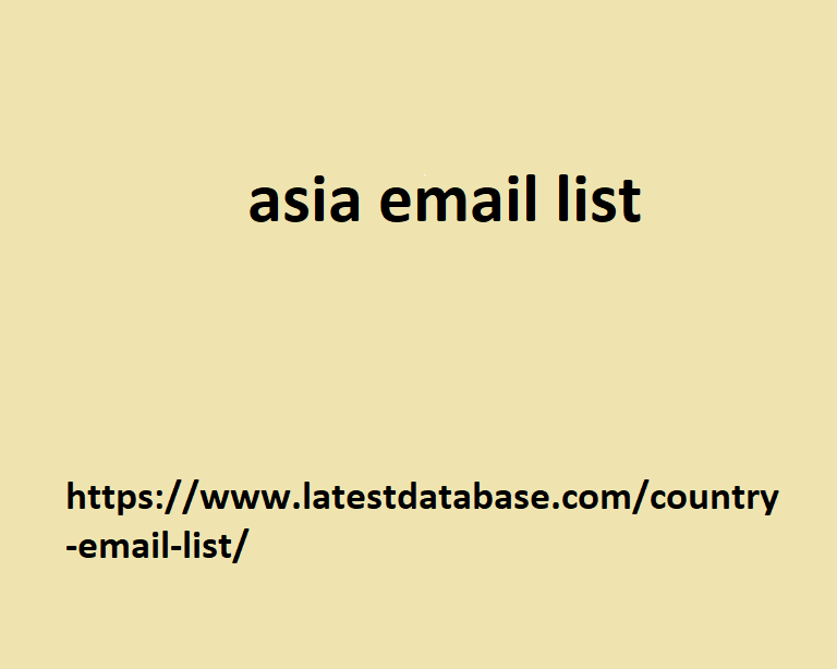 asia email list