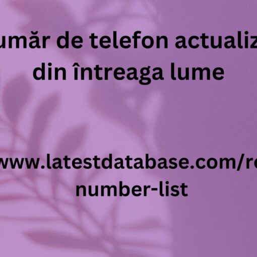 2024 Număr de telefon actualizat Lead din întreaga lume