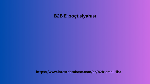 B2B E-poçt siyahısı