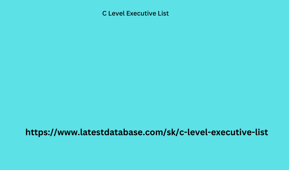 C Level Executive List