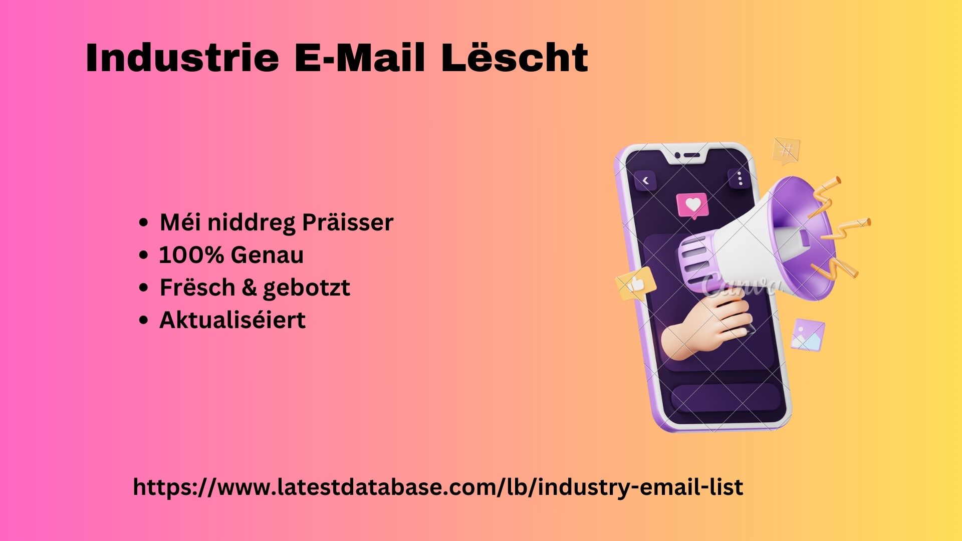 Industrie E-Mail Lëscht