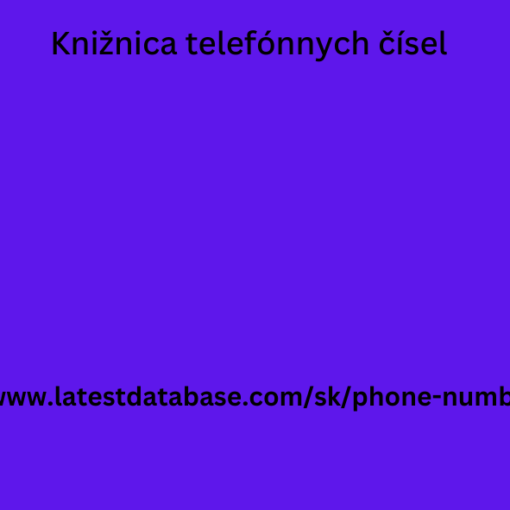 Knižnica telefónnych čísel