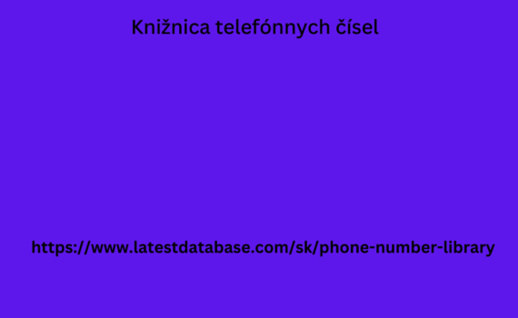 Knižnica telefónnych čísel