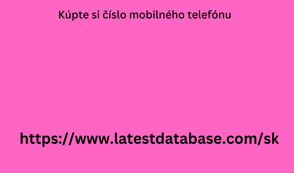 Kúpte si číslo mobilného telefónu