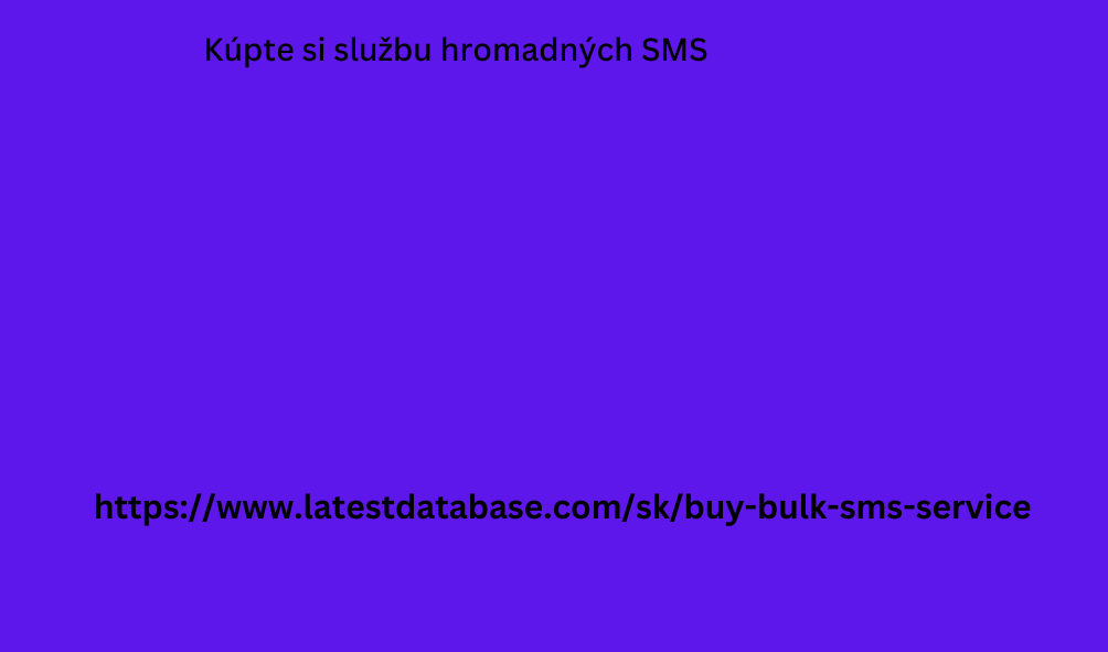 Kúpte si službu hromadných SMS