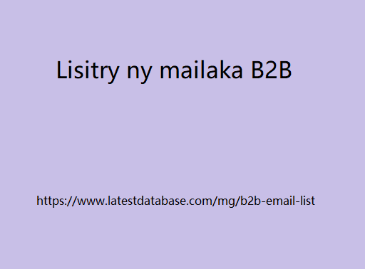 Lisitry ny mailaka B2B