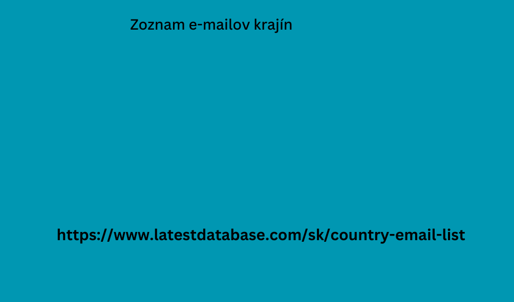 Zoznam e-mailov krajín