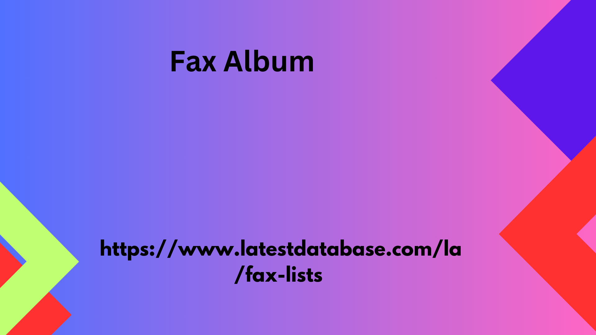 Fax Album