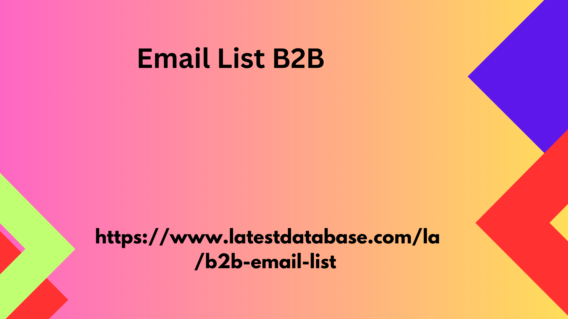 Email List B2B