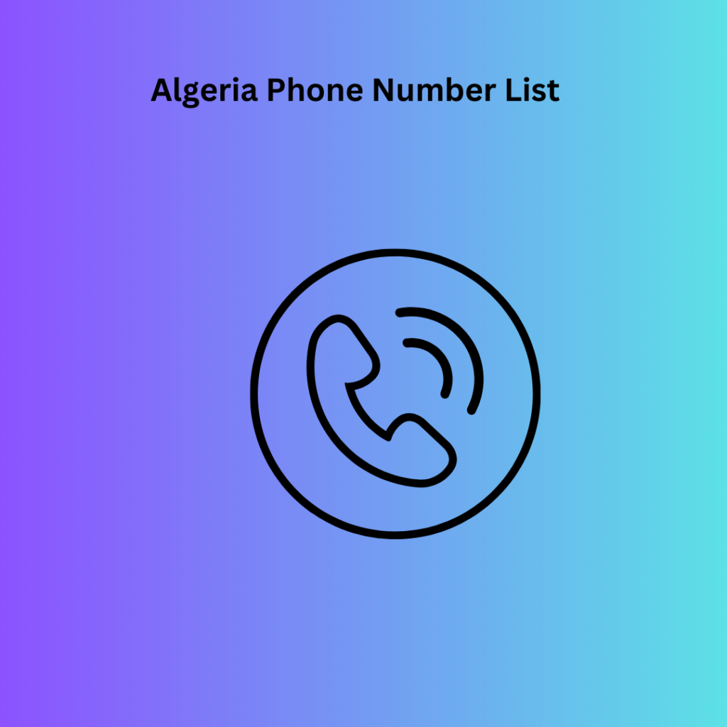 Algeria Phone Number List​