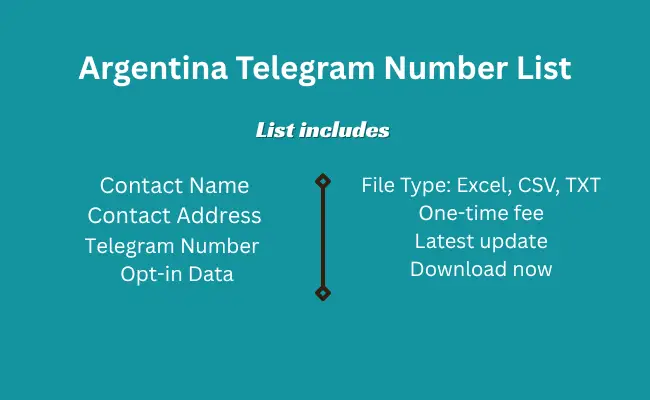 Argentina telegram number list