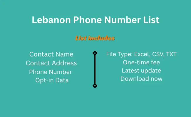 Lebanon phone number list