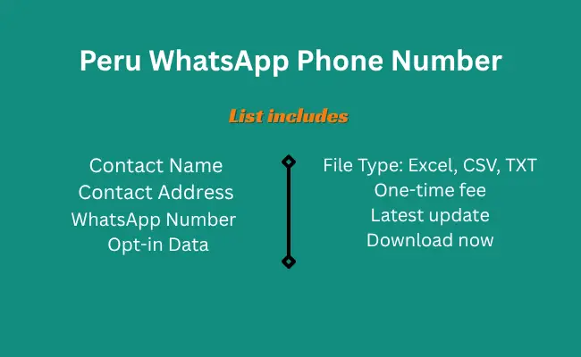 Peru whatsapp phone number