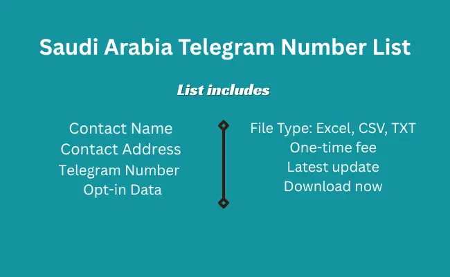 Saudi Arabia telegram number list