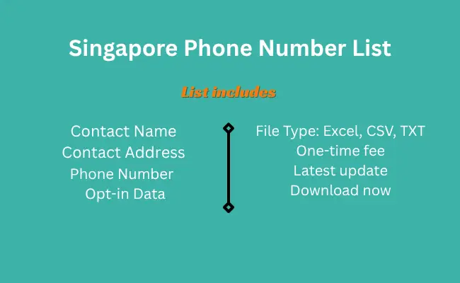Singapore phone number list
