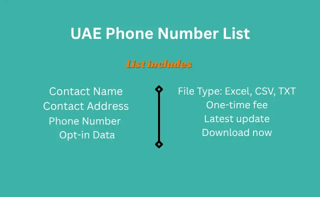 UAE phone number list