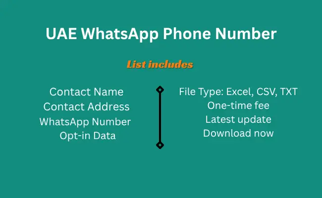 UAE whatsapp phone number